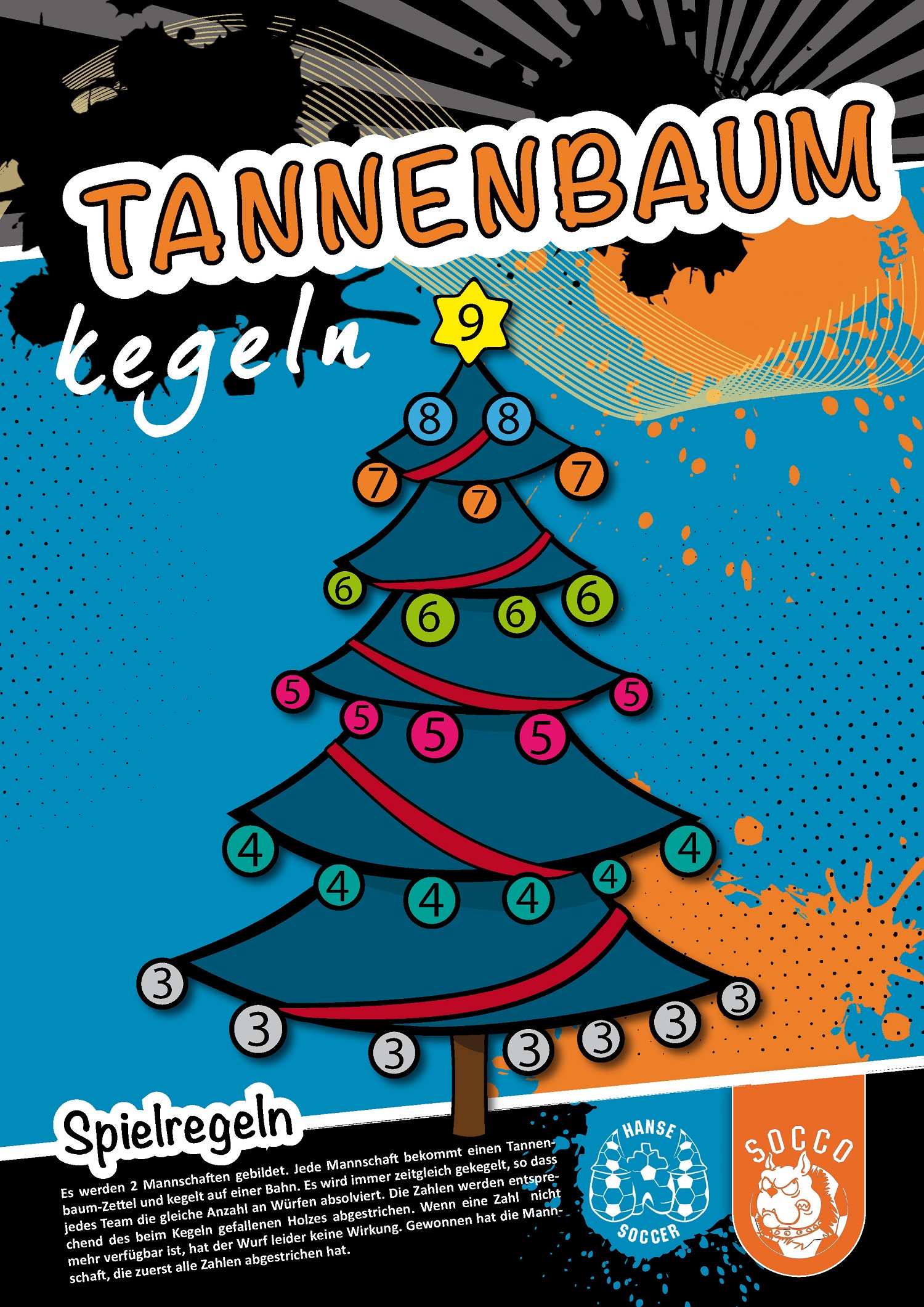 Kegelspiele Tannenbaum Zum Ausdrucken